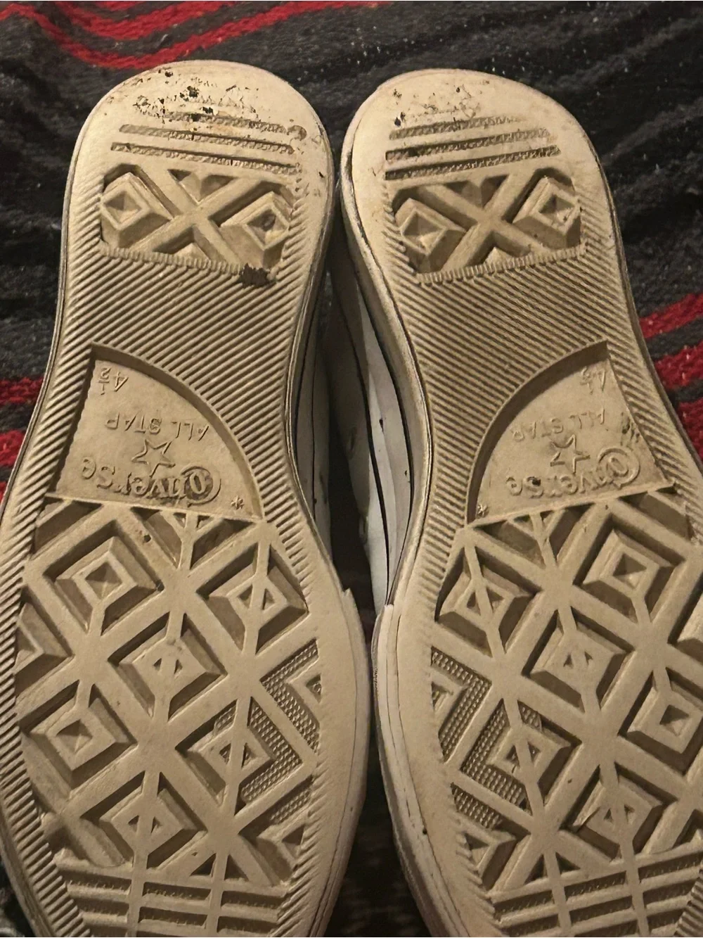 Converse Low-Top leather platform Sneakers in worn white GG style worn shoes - Picture 4 of 5